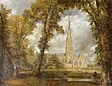 John Constable Famous Paintings - Salisbury Cathedral